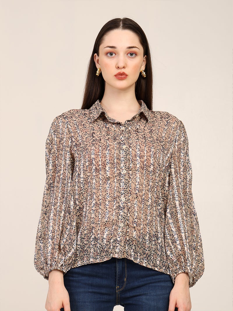 7OUNCE Georgette Full Sleeve Shirt for Women - Image 1